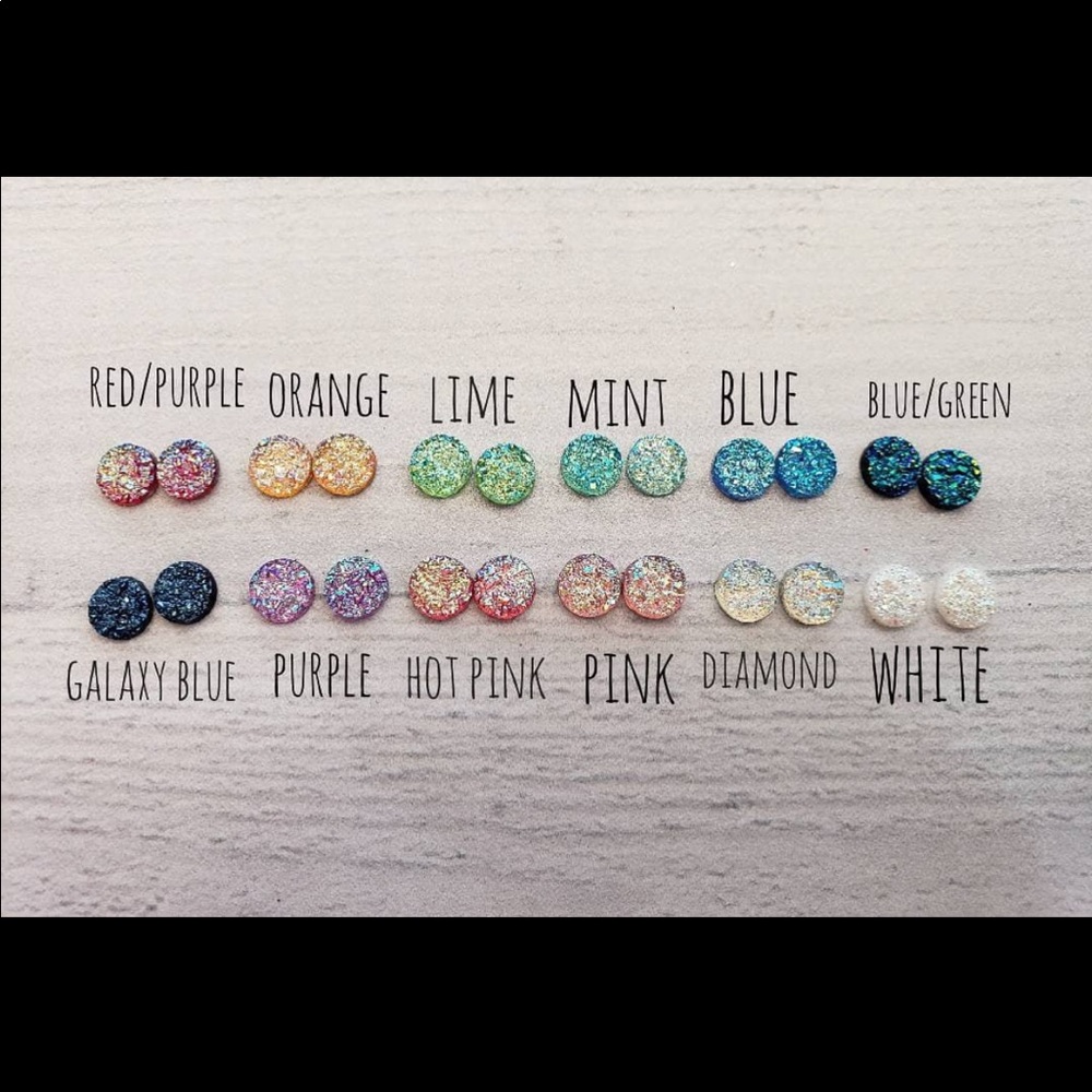 druzy stud earrings!